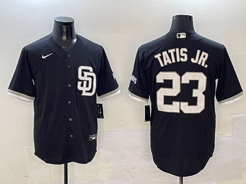 Men San Diego Padres #23 Tatis jr Black Jointly Name Game Nike 2025 MLB Jersey style 1